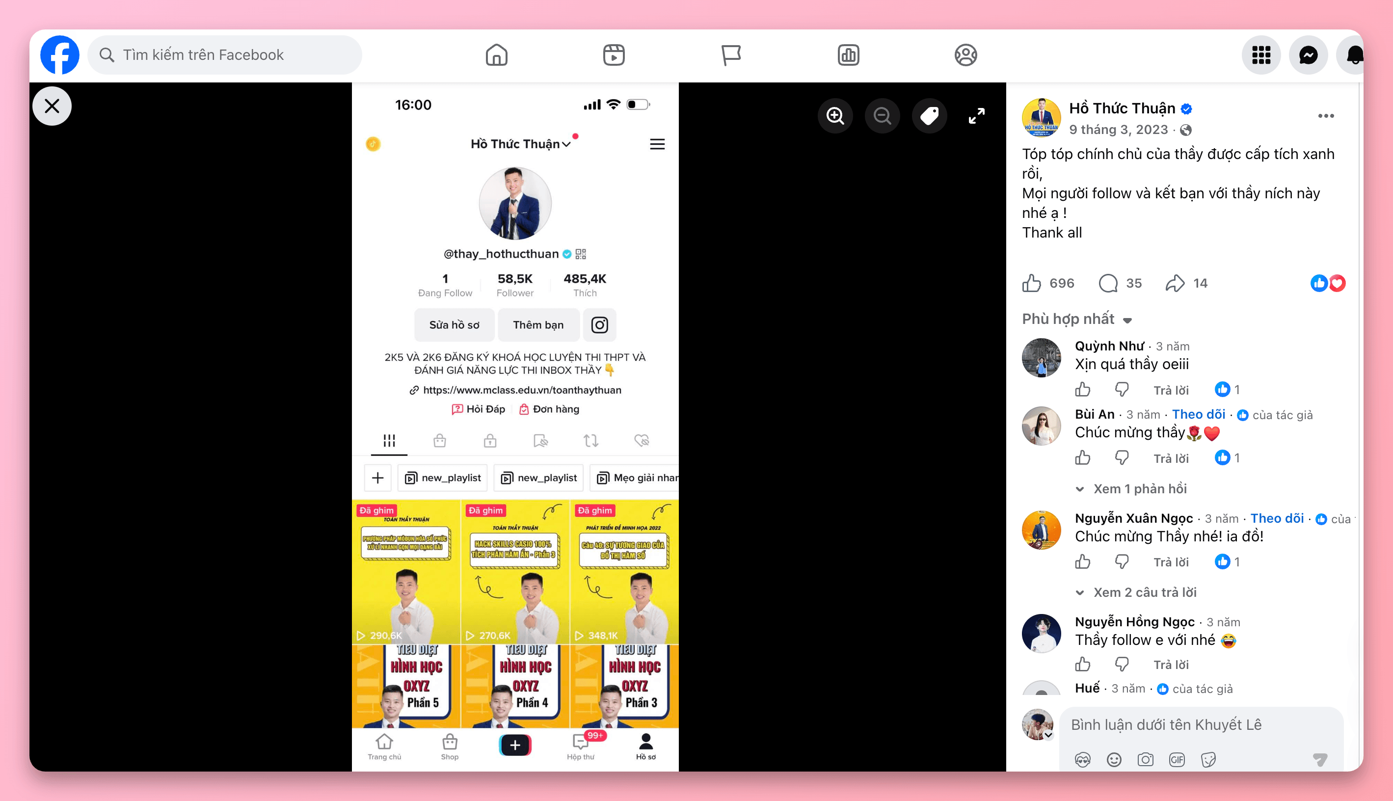 Ho Thuc Thuan – TikTok Profile Verification